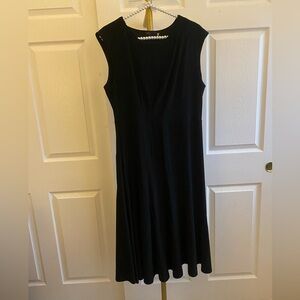 Taylor Black Sleeveless Midi Dress